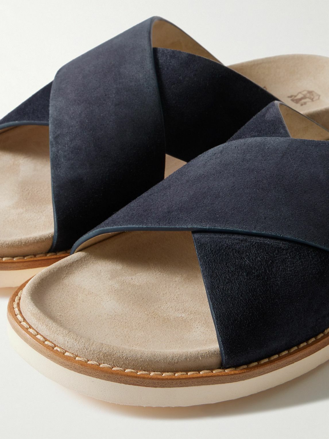 Brunello Cucinelli - Suede Slides - Blue