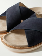Brunello Cucinelli - Suede Slides - Blue