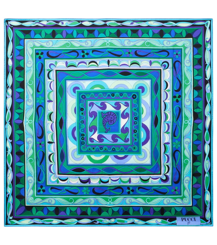 Photo: Pucci Printed silk twill scarf