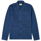 Nudie Jeans Co Men's Nudie Barney Worker Jacket in Indigo Blue