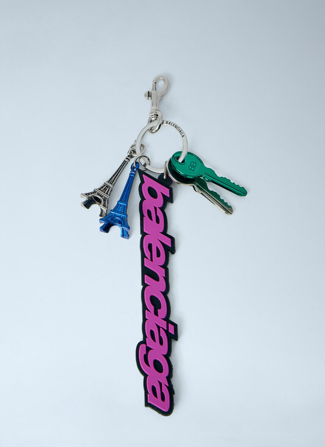 Balenciaga Biker Logo Keychain