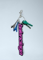 Balenciaga Biker Logo Keychain