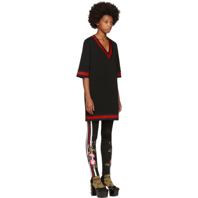 Gucci Black Stretch Viscose Web Dress Gucci