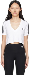 adidas Originals White Adicolor Classics Cropped T-Shirt