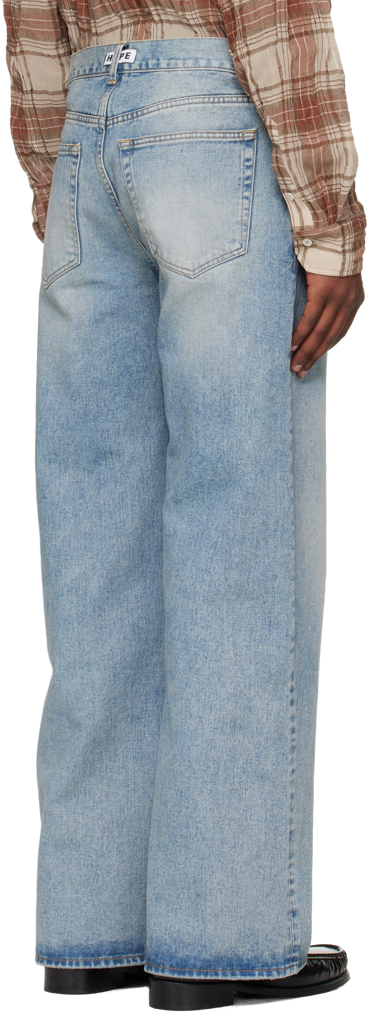 HOPE Blue Low-Waist Wide-Leg Jeans