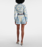Versace Underwater Barocco cotton poplin shorts