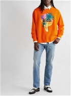 GUCCI - Love Parade Printed Cotton-Jersey Sweatshirt - Orange