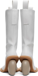 YUME YUME Off-White Love Tall Boots