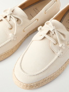 Brunello Cucinelli - Suede Boat Shoes - Neutrals