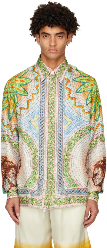 Photo: Casablanca Multicolor Mosaics Grecques Shirt