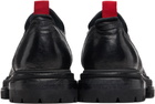424 Black Washed Leather Derbys