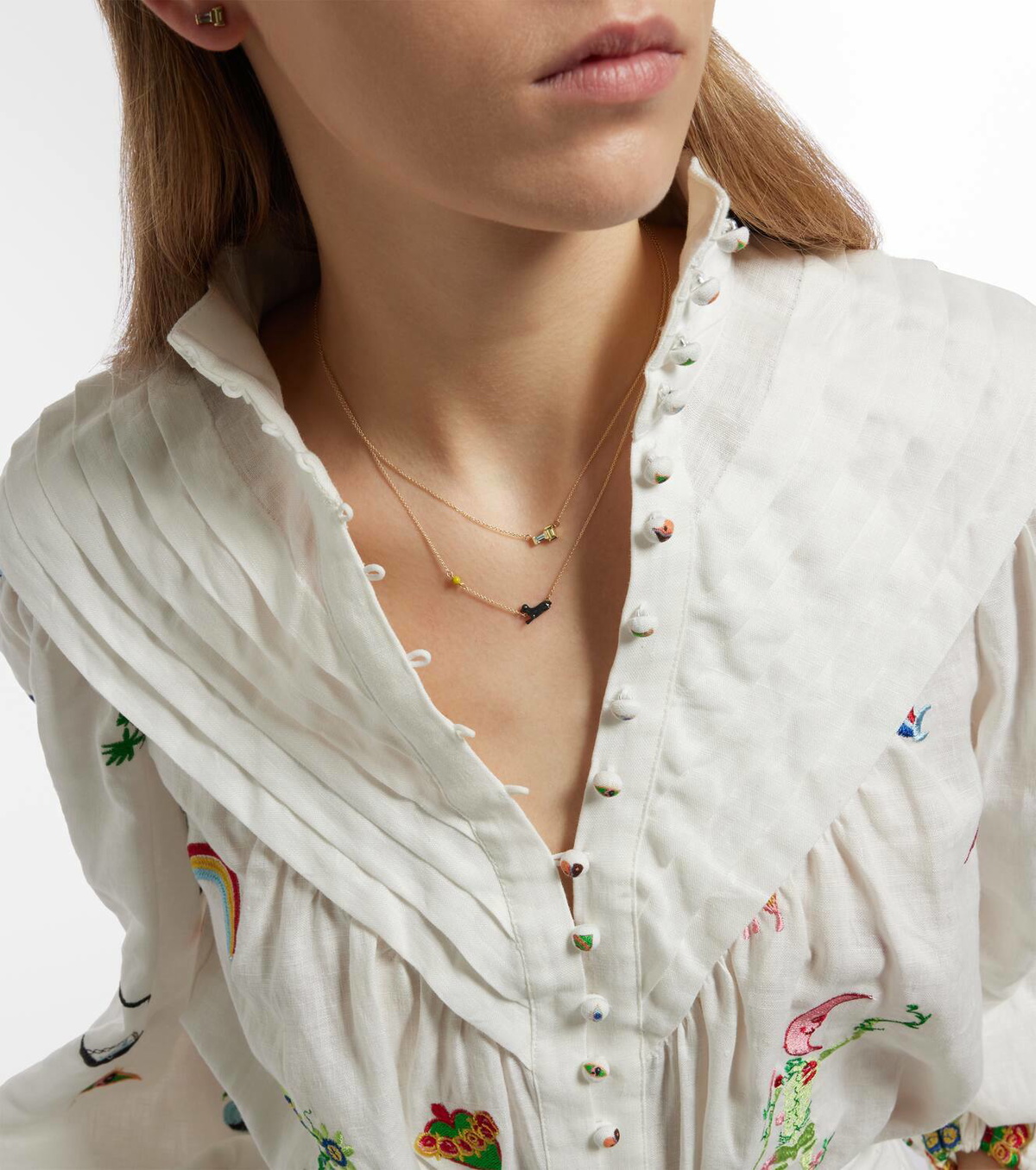 Aliita Tu Y Yo 9kt gold necklace with gemstones Aliita