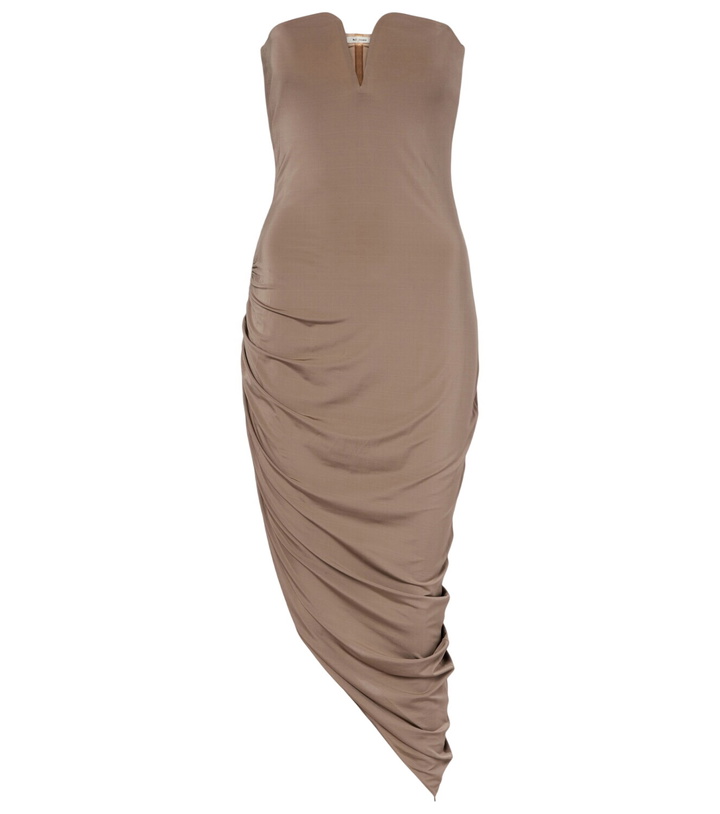 Photo: Nensi Dojaka Asymmetric draped cocktail dress