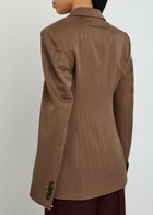 Stella Mccartney Single-breasted Wool Blazer Brown