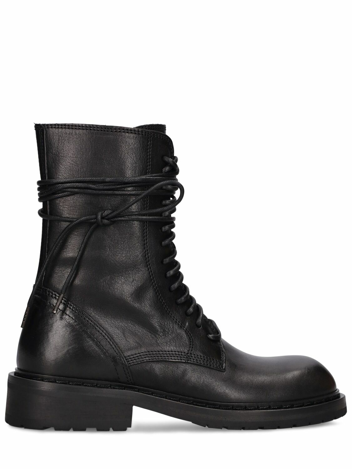 ANN DEMEULEMEESTER 40mm Danny Leather Combat Boots Ann Demeulemeester