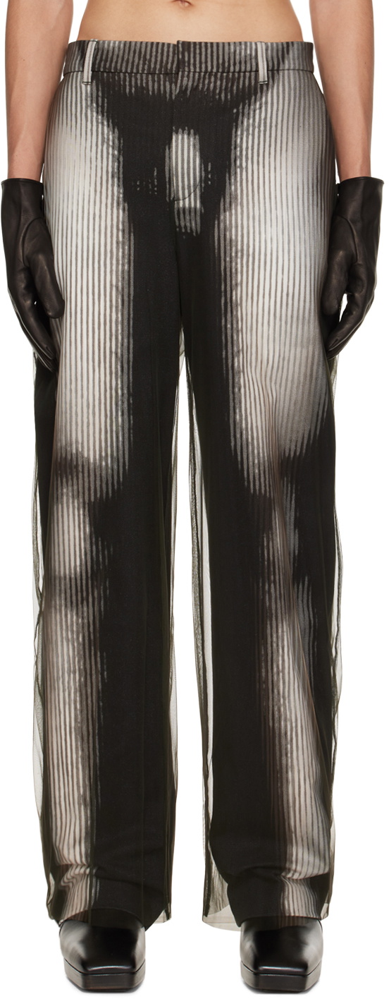 Y/Project Black Jean Paul Gaultier Edition Overlay Trousers
