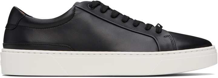Photo: BOSS Black Gary Leather Low-Top Sneakers