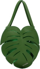 Staud Green Palm Leaf Bag