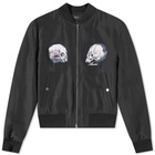 AMIRI Wes Lang Dual Skull Bomber Jacket in Black