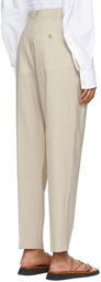 DRAE Beige Wool Summer Trousers