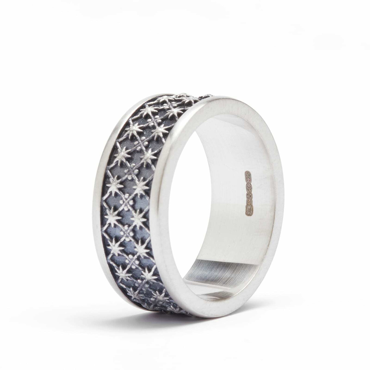 Serge DeNimes Men's Jacquard Ring in Sterling Silver Serge