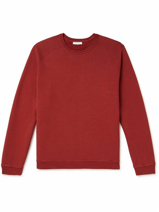 Photo: Boglioli - Garment-Dyed Cotton-Jersey Sweatshirt - Red