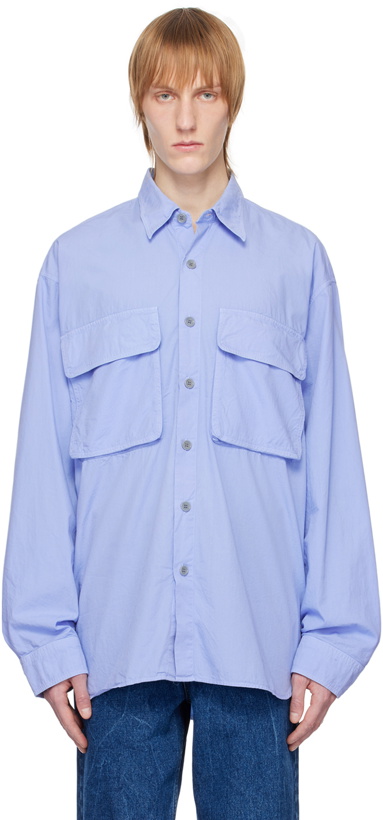 Photo: Dries Van Noten Blue Buttoned Shirt