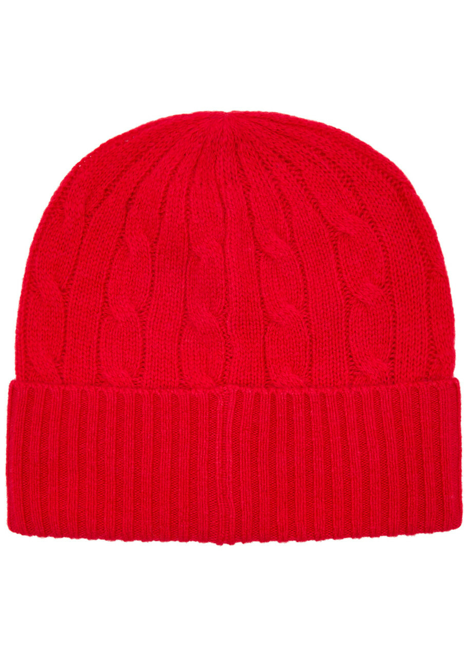 Polo Ralph Lauren Logo-embroidered Wool and Cashmere-blend Beanie - Red - One Size