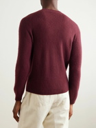 Boglioli - Slim-Fit Brushed Wool and Cashmere-Blend Sweater - Burgundy