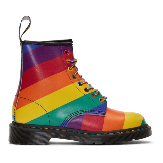 Photo: Dr. Martens Multicolor Pride Rainbow 1460 Boots