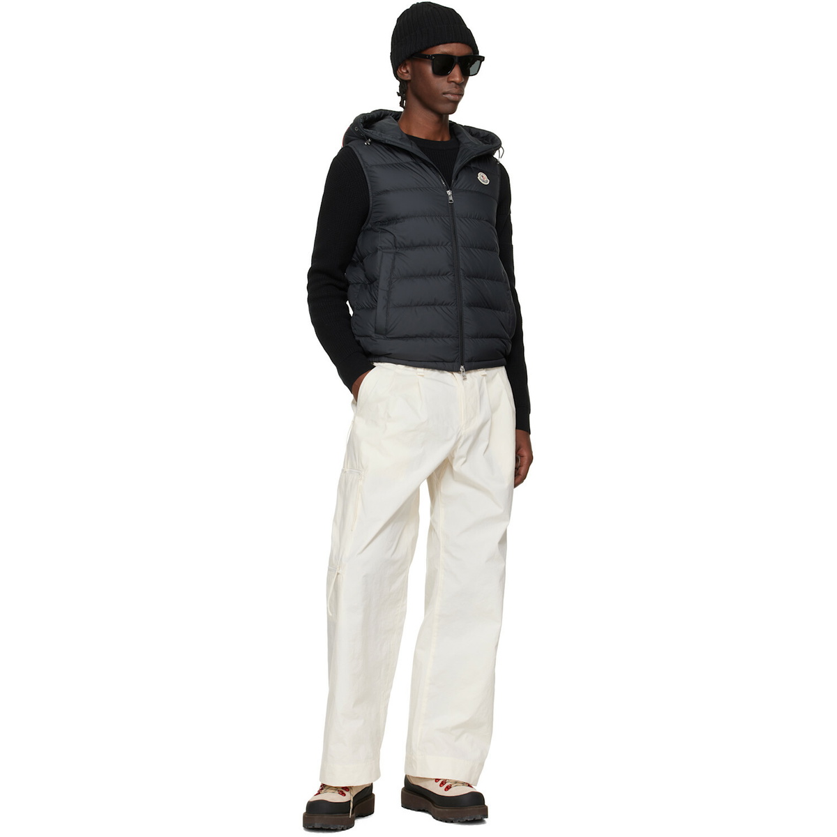 Moncler Black Marseillan Hooded Down Vest