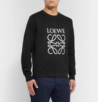 Loewe - Logo-Embroidered Loopback Cotton-Jersey Sweatshirt - Black