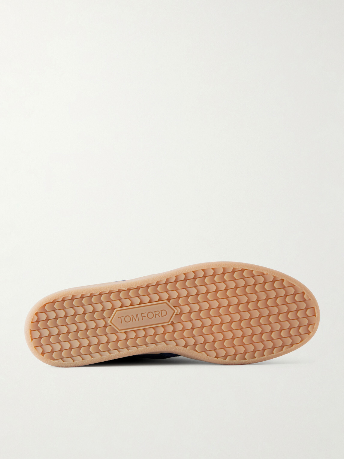 TOM FORD - Leather-Trimmed Suede Sneakers - Blue