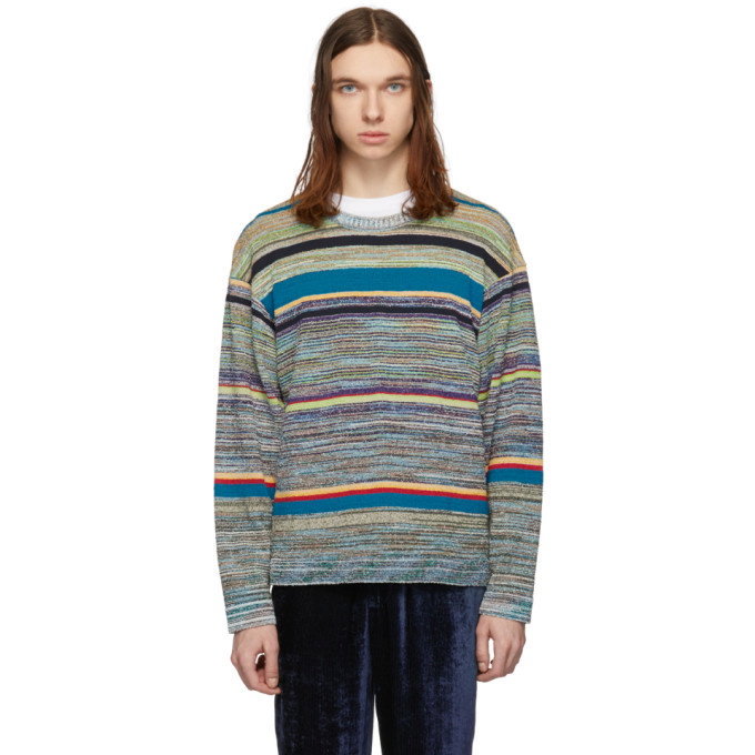 Photo: Missoni Multicolor Striped Melange Sweater