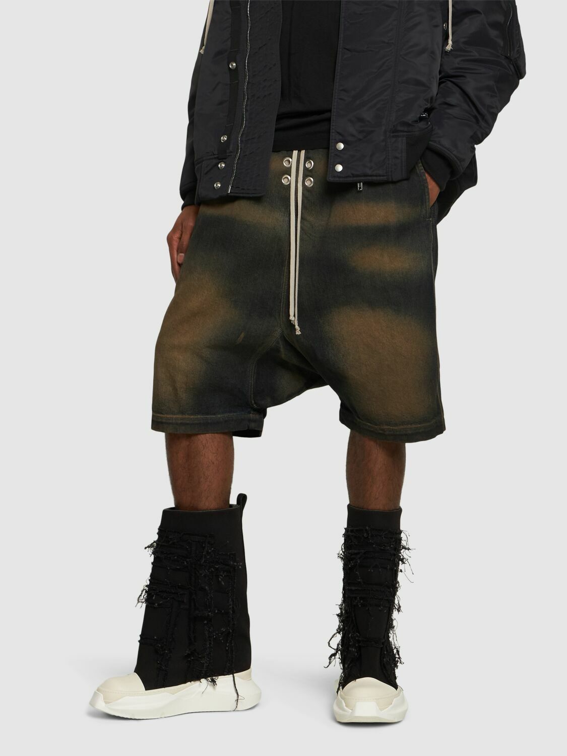 RICK OWENS DRKSHDW - Slashed Fogachine High Top Sneakers RICK OWENS DRKSHDW - Slashed Fogachine High Top Sneakers