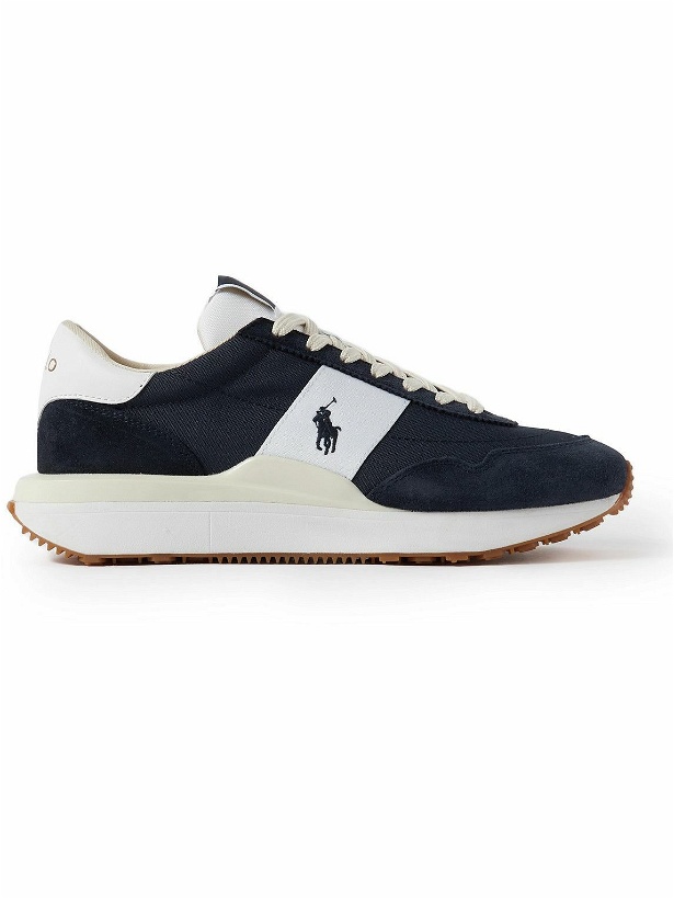 Photo: Polo Ralph Lauren - Train 89 Rubber-Trimmed, Suede and Mesh Sneakers - Blue