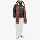 Gucci Men's Logo Hooded Down Jacket in Navy
