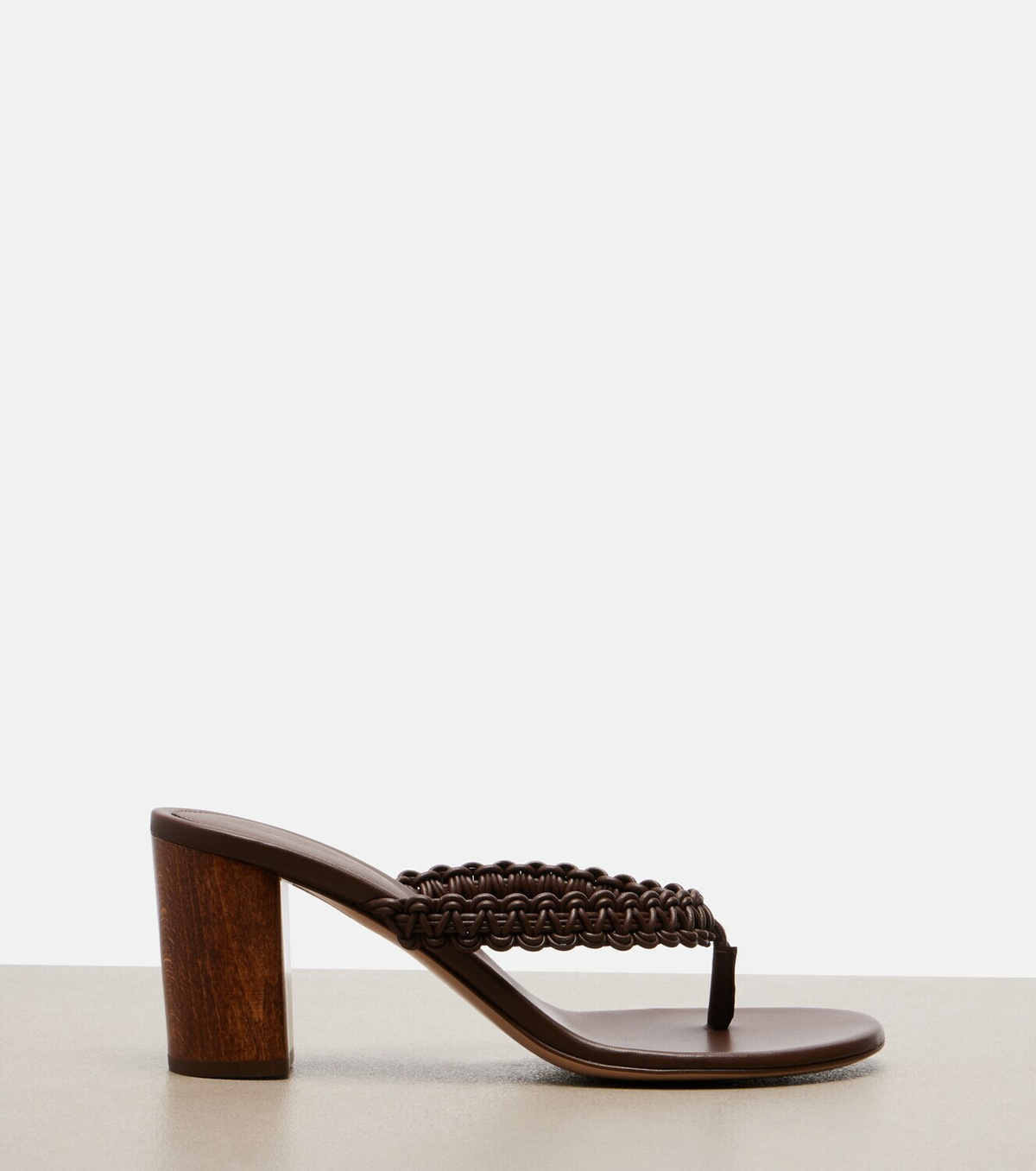 Gianvito Rossi Braided leather thong sandals