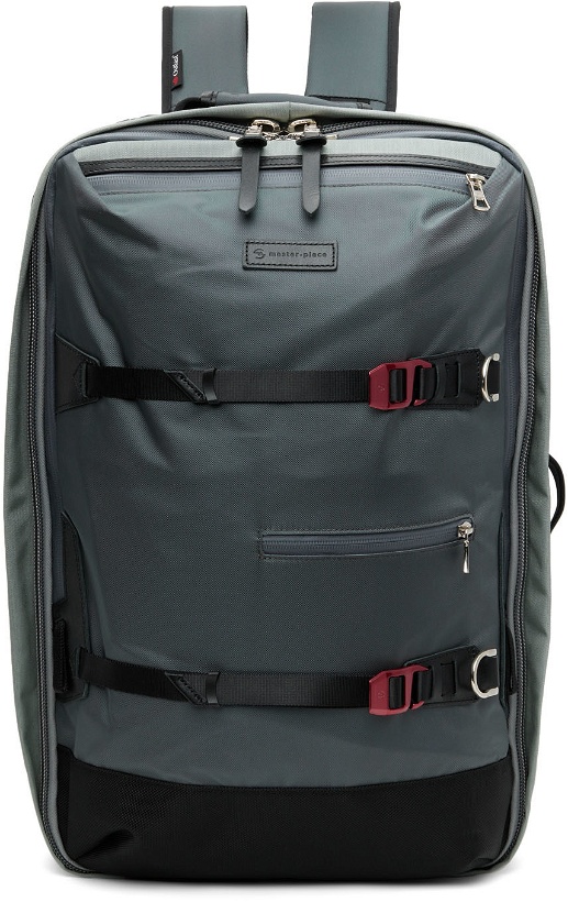 Photo: Master-Piece Co Grey & Navy Potential 3Way Backpack