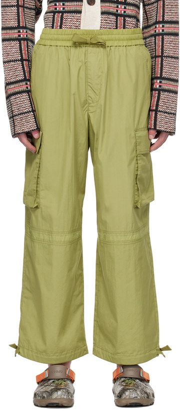 Photo: A PERSONAL NOTE 73 Khaki Paneled Cargo Pants