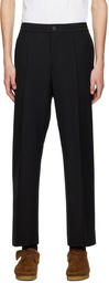 Solid Homme Black Pintuck String Trousers