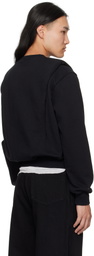 Han Kjobenhavn Black Collared Crewneck Sweatshirt