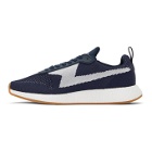 PS by Paul Smith Navy and White Knit Zeus Sneakers