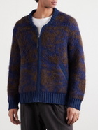 Corridor - Cotton-Blend Zip-Up Cardigan - Blue