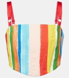 Dolce&Gabbana Striped cotton-blend tank top
