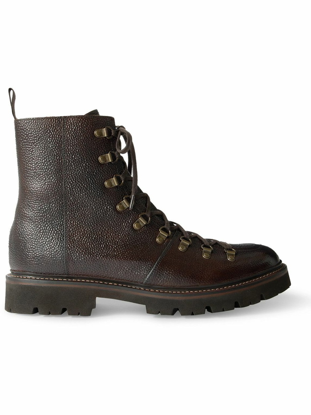 Photo: Grenson - Brady Pebble-Grain Leather Boots - Brown