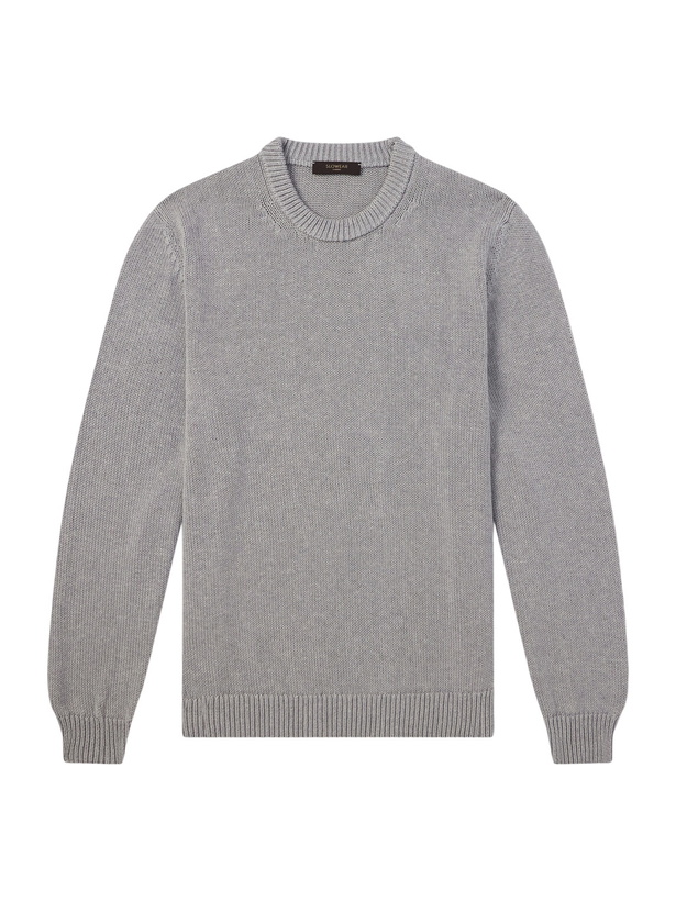 Photo: Slowear - Slim-Fit Cotton Sweater - Gray