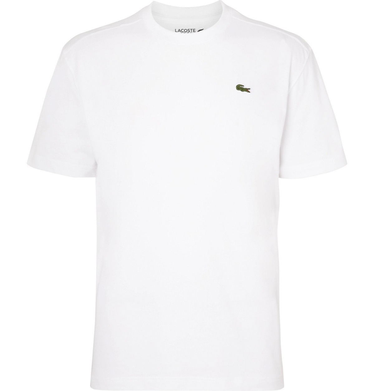 Photo: Lacoste Tennis - Logo-Appliquéd Cotton-Blend Jersey Tennis T-Shirt - White