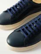 Paul Smith - Basso Suede-Trimmed Leather Sneakers - Blue