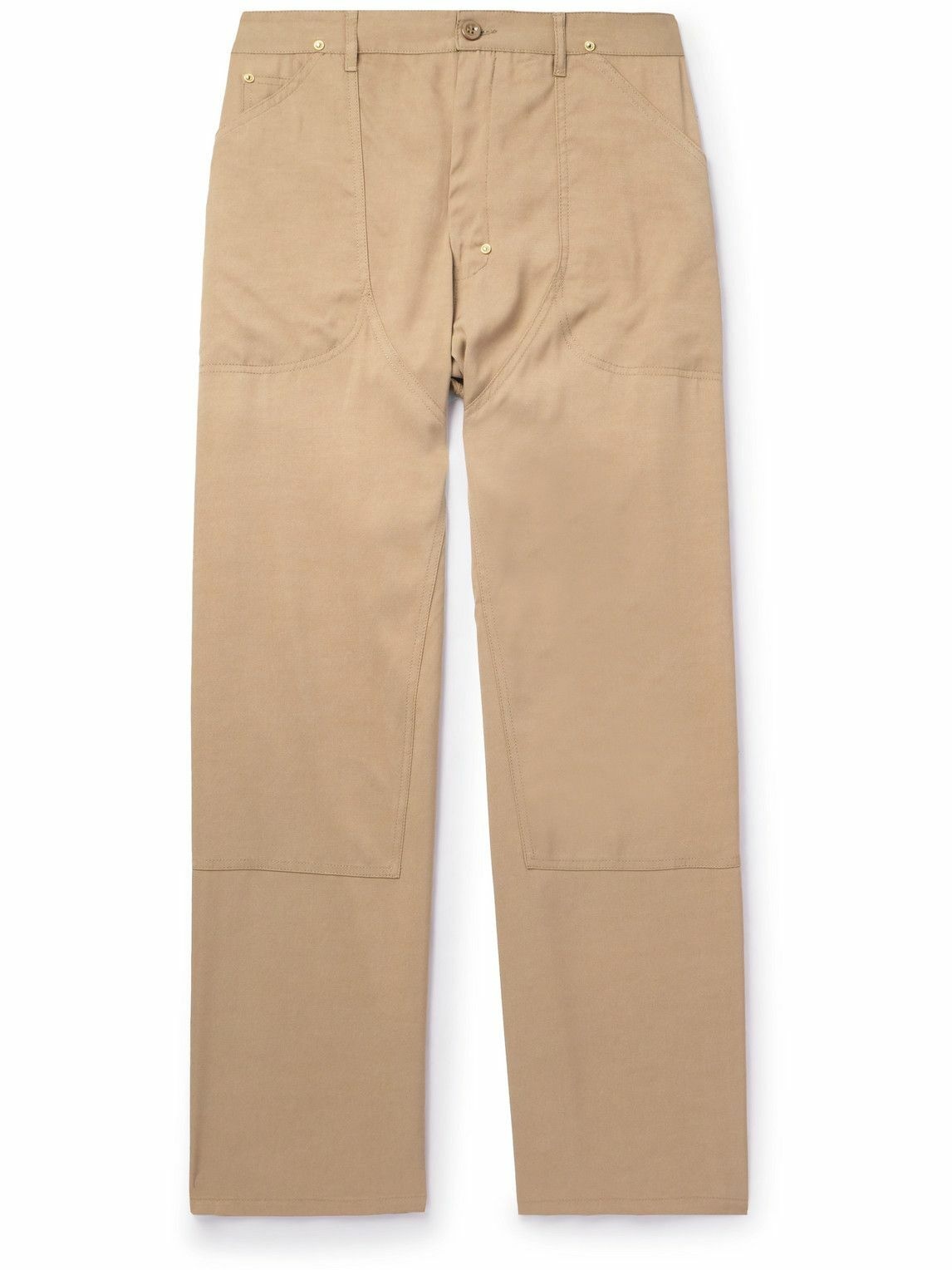 Photo: 4SDesigns - Throwing Fits Straight-Leg Twill Trousers - Neutrals